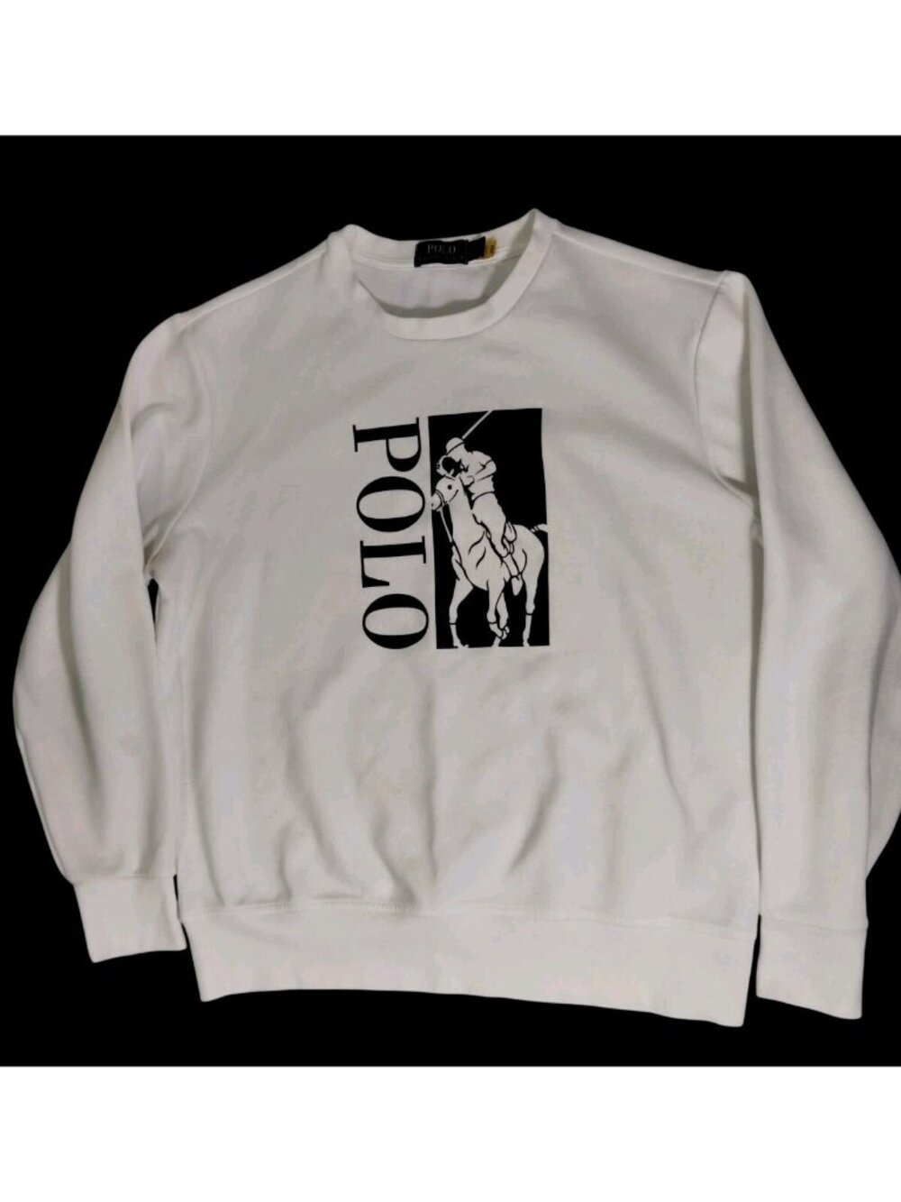 Polo Ralph Lauren Men's Large Big Pony Oversize Graphic Logo Crew Sweatshirt